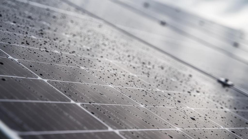 Rain on Solar Panels