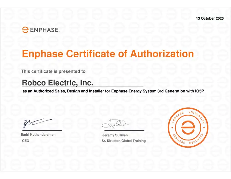 Meet Krystal Hosmer Solar Sales Consultant For Robco Electric 2 Krystal Enphase Energy System EES 3rd Gen with IQ5P installer training Certificate